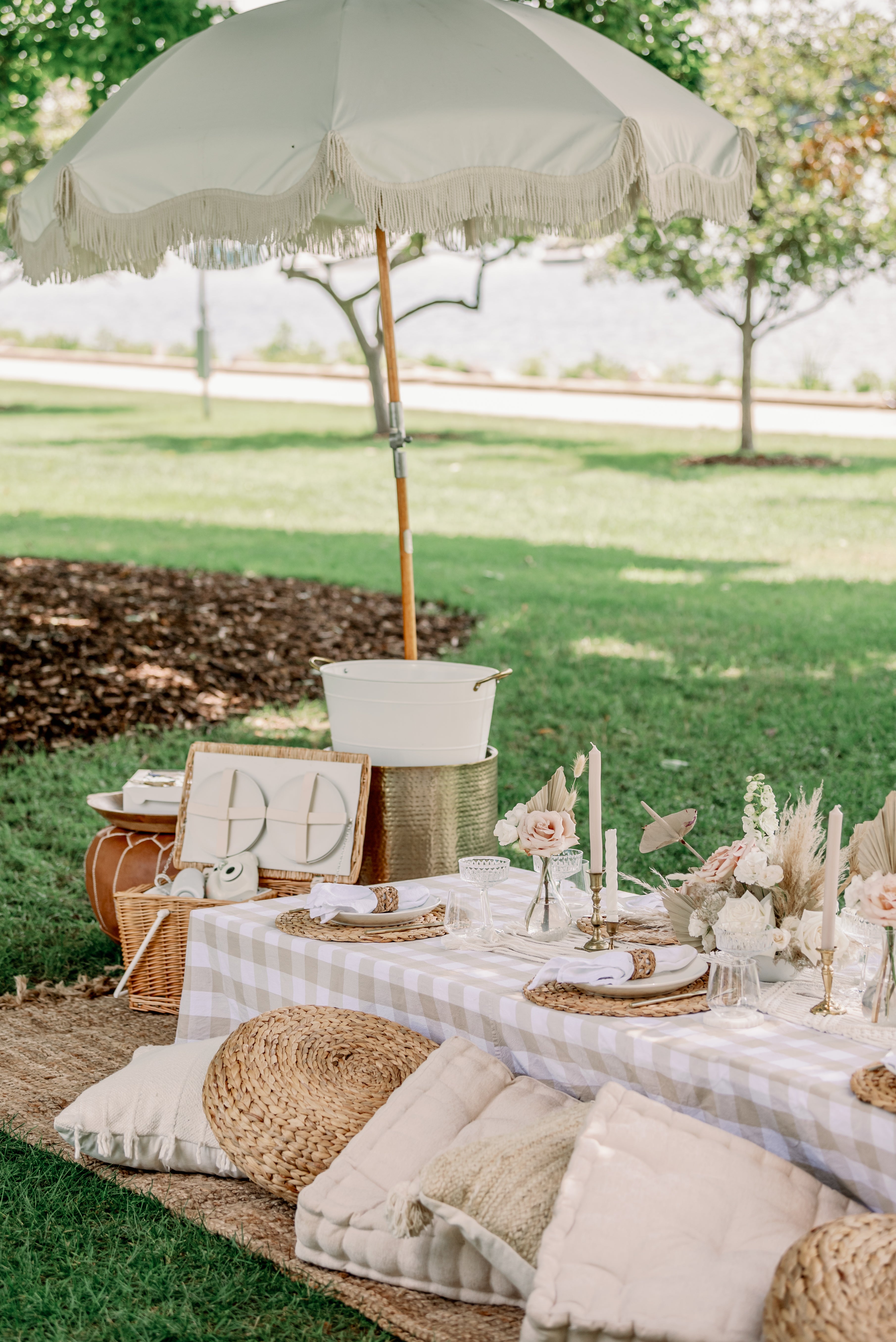 Premium Fringe Umbrella Rental Lake Geneva Picnic Company